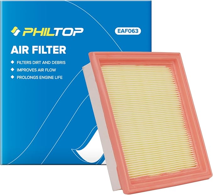 PHILTOP Engine Air Filter, CA10544 Replacement for Infinit EX35, EX37, G25, G35, G37, Q40, Q60, QX50 & Nissan 350Z, 370Z, Flexible Panel