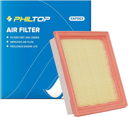 PHILTOP Engine Air Filter, CA10544 Replacement for Infinit EX35, EX37, G25, G35, G37, Q40, Q60, QX50 & Nissan 350Z, 370Z, Flexible Panel