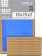 16x25x2 Air Filter Comparable to MPR 100 Basic Economy Furnace Filters, 12 Pack of Non Pleated Fiberglass Filter For Dust - Low Airflow Restriction! From AIRX FILTERS WICKED CLEAN AIR.