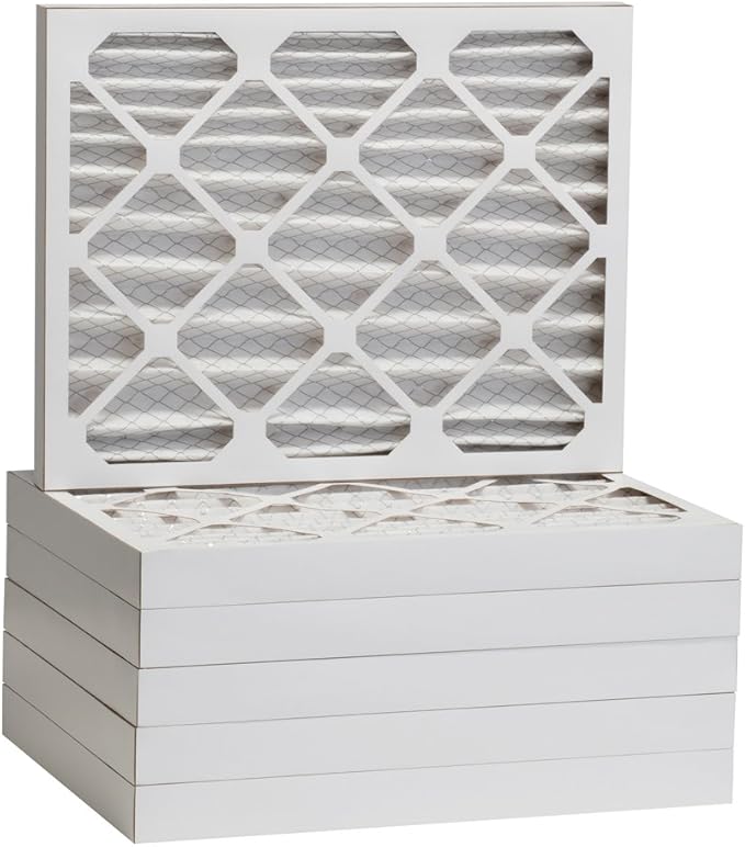 Aerostar 20x25x2 MERV 8, Pleated Air Filter, 20x25x2, Box of 6, Made in the USA