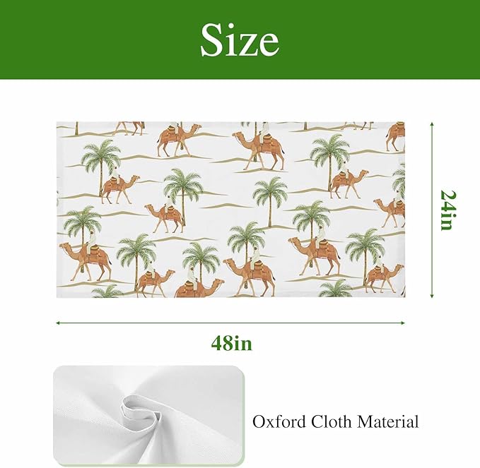 Fluorescent Light Covers for Drop Ceiling Abstract Brown Camels Palm-Trees Magnetic Light Filters, Vintage Deserts Ceiling Shade Filters for Home Classroom Office,2x4 ft,3Packs