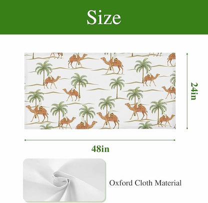 Fluorescent Light Covers for Drop Ceiling Abstract Brown Camels Palm-Trees Magnetic Light Filters, Vintage Deserts Ceiling Shade Filters for Home Classroom Office,2x4 ft,3Packs