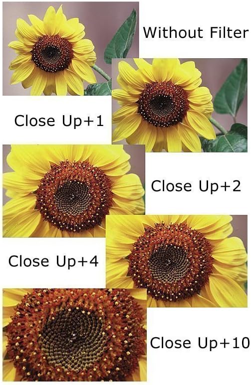 52mm Close-Up Filter Set (+1, +2, +4 and +10 Diopters) for Nikon Z5 24-50mm, NIKKOR 35mm f/1.8G Lens, Z 40mm, D3100, D3200, D3300, D5100, D5200, D5300, D5500 with 18-55mm Lens