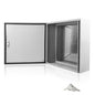 Electrical Box 24 x 20 x 8 Inch Indoor Outdoor Electrical Enclosure Box Steel Junction Box Wall Mounted Universal Electrical Project Box with Safety Locks and Mounting Plates