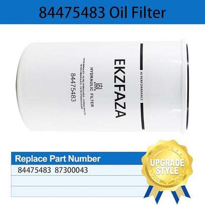 84475483 Hydraulic Oil Filter Replaces 87300043 Compatible with Holland TC18 TC21D TC23DA TC24D TC25 TC26DA TC29 TC30 TC31DA Tractor