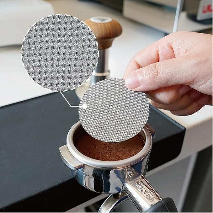 watchget 53 Espresso Puck Screen - Lower Shower Screen - 1.7mm Thickness Metal Reusable Coffee Filter for 54mm Protafilter Basket 316 Stainless Steel 150μm