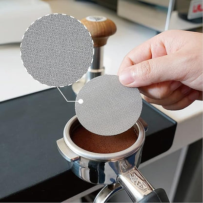 watchget 53 Espresso Puck Screen - Lower Shower Screen - 1.7mm Thickness Metal Reusable Coffee Filter for 54mm Protafilter Basket 316 Stainless Steel 150μm