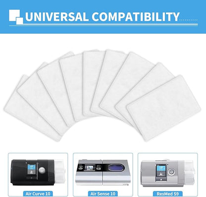 Replacement Filters Compatible with ResMed Airsense 10, Aircurve 10, S9 Series,High-Efficiency Disposable Filters, 60 Pack