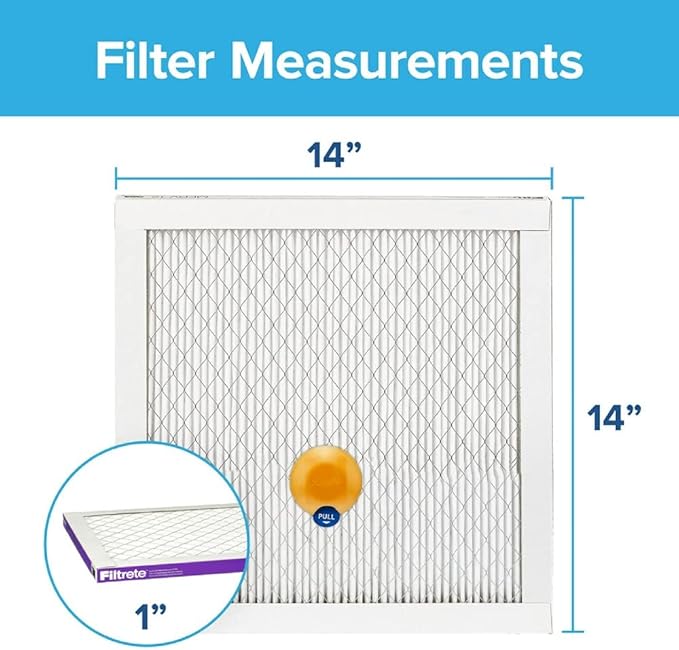 Filtrete 14x14x1 AC Furnace SMART Air Filter, MERV 12, MPR 1500, Track Filter Life With Bluetooth Enabled Sensor, CERTIFIED asthma & allergy friendly, 2-Pack (Actual Size 13.84x13.84x1.1 in)