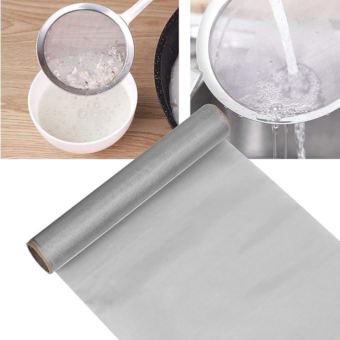 Stainless Steel Woven Wire Mesh Stainless Steel Wire Mesh 100 Fine Screen Filter Net Anti, Rust Tear Resistant Anti Mosquito Insect Cabinets