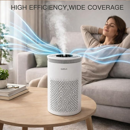 True HEPA Air Purifier (C8) 3-Stage Filtration System, 360° Air Intake, Ultra-Quiet, Ideal for Large Rooms, and Ozone Free (Medium)