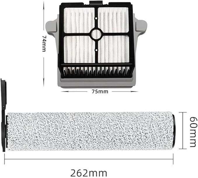 Compatible for Tineco ，Floor One S7， Steam Main Brush Hepa Filter ，Compatible for Tineco ，Floor One S7 ，Steam Wet Dry Vacuum Cleaner Floor Scrubber Parts,Vacuum Cleaner Accessories(B Set)