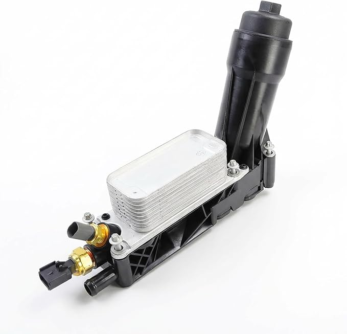 Engine Oil Cooler and Oil Filter Housing Adapter For 2011-2016 Chrysler 200 300, For Dodge Charger Challenger, For Jeep Grand Cherokee, ProMaster 3.6L V6, Replace# 5184304AE 68105583AF, 68105583AG