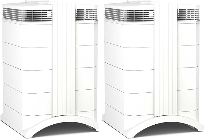 IQAir HealthPro Compact XE Air Purifier - 2-Pack - Compact HyperHEPA Filtration for Rooms up to 2480 sq ft - Allergens, Smoke, Dust, Mold, Pet Dander, Swiss Made, WiFi Enabled