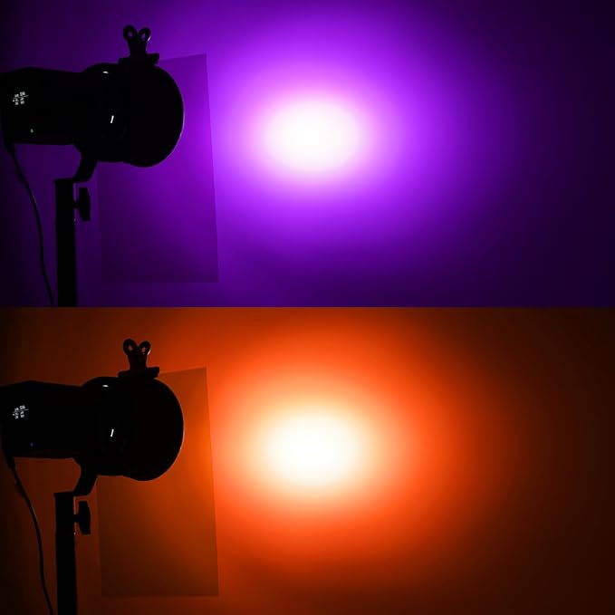 Lystaii 9pcs Halloween Gel Filter Light Color Correction Colored Overlays Transparent Color Film Lighting Gel Filter Plastic Sheets 11.7 by 8.3 Inches for Film Video, Photo, Stage (Orange Purple)