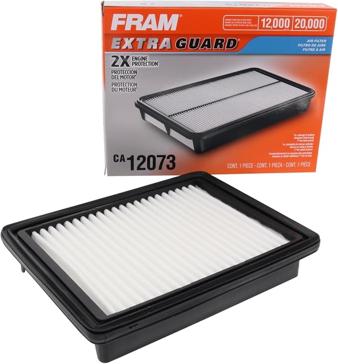 FRAM Extra Guard Rigid Panel Engine Air Filter Replacement, Easy Install w/Advanced Engine Protection and Optimal Performance, CA12073, for Select Chevrolet Vehicles