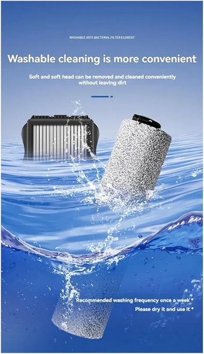 A21F-Brush Roller&Filter Replacement,Compatible For Tineco, 1.0 Cordless Wet Dry Vacuum Floor Scrubber Cleaner Parts