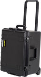 MEIJIA Portable All Weather Waterproof Rolling Hard Camera Case with Customizable Fit Foam and Wheels, 24.6"X19.7"X14.4",Elegant Black