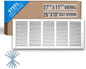 Fits 26x10 Duct Opening | Steel Return Air Grille by Handua | Vent Cover Grill for Sidewall and Ceiling | White | HVAC Cold Air Intake Grille | Outer Dimensions: 27.75"W X 11.75"