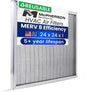 McPherson Reusable Air Filter 24x24x1 | Washable MERV 8 | Made in USA Metal Frame | HVAC AC Furnace | Permanent | Pet Dust Filtration