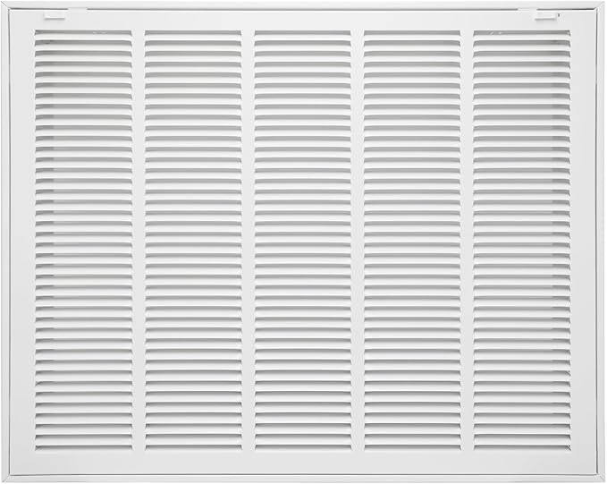 25"W x 20"H [Duct Opening Size] Steel Return Air Filter Grille - Removable Face/Door for 1 inch Filters -HVAC Vent Cover Grill - White [Outer Dimensions: 27 5/8"W X 22 5/8"H]