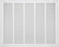 25"W x 20"H [Duct Opening Size] Steel Return Air Filter Grille - Removable Face/Door for 1 inch Filters -HVAC Vent Cover Grill - White [Outer Dimensions: 27 5/8"W X 22 5/8"H]