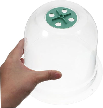 2pcs Small Garden Cloche Clear Plastic Humidity Domes for Mini Greenhouse Protectors with Optimal Airflow and Heat Insulation for Winter Outdoor Use