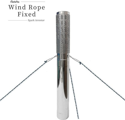 FIREHIKING 2.36" Spark Arrestor Stove Pipe with Filter Chimney Cap Screen for Camping Exhaust