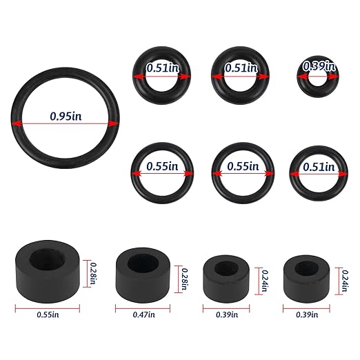 Fuel Bowl Seal Kit Fuel Filter Bowl Drain Valve Housing O Ring Seal Kit Compatible with Ford International 7.3L 99-03 Engines