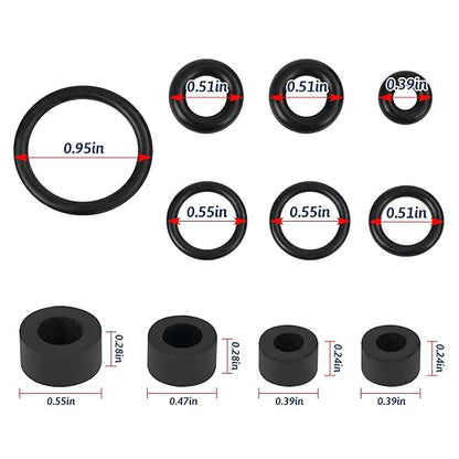 Fuel Bowl Seal Kit Fuel Filter Bowl Drain Valve Housing O Ring Seal Kit Compatible with Ford International 7.3L 99-03 Engines