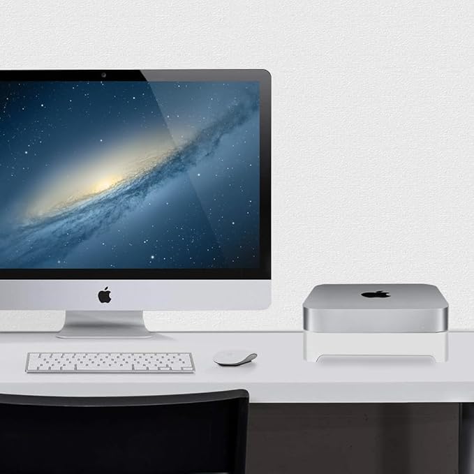 IFCASE Desktop Dust, Air Filter Stand for Mac Mini 2010-2023 M1 M2 Pro, Mac Studio M1 M2 Max/Ultra (Silver)