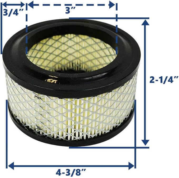 Interstate Pneumatics SA16F Air Intake Filter Element for Compressors Replaces OEM 32170979