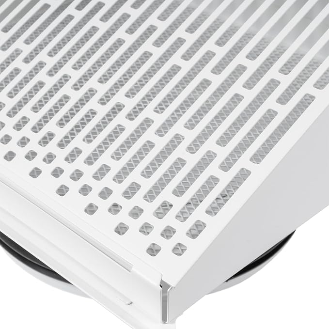 Vent Systems 8" Inch Exhaust Vent Cover with Rubber Gasket - White Galvanized Steel - Robust and Weatherproof Outdoor Air Exhaust Box - Duct or Surface Mounting - Rain and Snow Protection