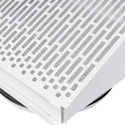 Vent Systems 8" Inch Exhaust Vent Cover with Rubber Gasket - White Galvanized Steel - Robust and Weatherproof Outdoor Air Exhaust Box - Duct or Surface Mounting - Rain and Snow Protection