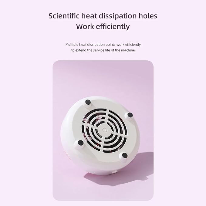 Nail Dust-Collector Filter for Nail Techs, Rechargeable Nail-Dust-Collector Sheets, Low Noise & Ergonomic Handle Design, Powerful Nails-Fan Nails-Tech-Must Haves for Gel Polish, Salon & Home Use