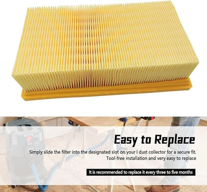 VF130H HEPA Filter Compatible with Bosch VAC090A VAC090B VAC140A VAC140B Dust Extractors, Pack of 1, for Dry-Vacuuming Only