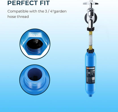 Crystala Garden Hose End Pre-Filter for Swimming Pool, Hot Tubs, Spa, Inflatable Pool, Ponds, Greatly Reduces Bad Taste, Odors, Chlorin and Sediment, up to 8,000 Gallons, 3 Pack