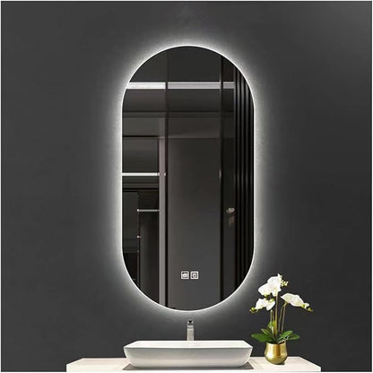 Bathroom Led Mirror ，Bathroom Mirror with LED Lights，LED Mirror for Bathroom，Backlit Bathroom Mirror ，Backlit Lighted Makeup Mirror，with Touch Sensor/Dimming/Demister pad(B,H100*W50cm/H39.4*W19.7IN)