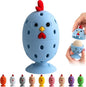 Egg Brush Cleaner, Egg Cleaner for Fresh Eggs, Cute Chick Shaped Egg Wash and Brush, Washing Egg Tool for Standard Sized Eggs (Blue)