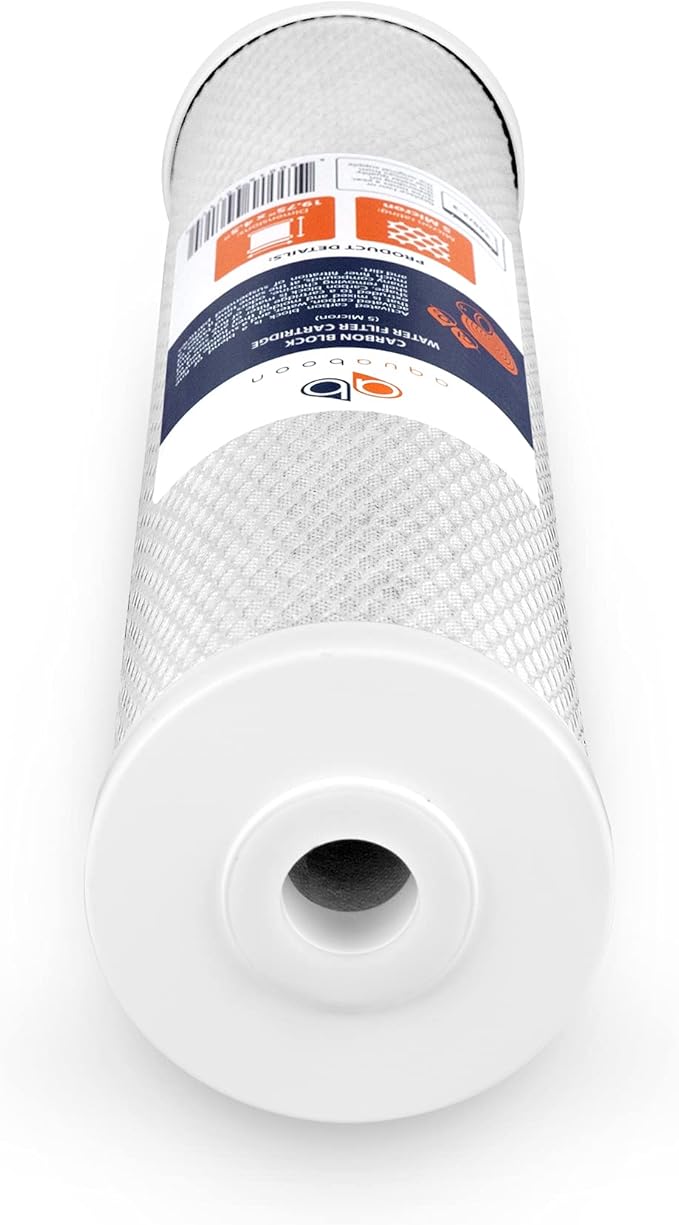 Aquaboon Carbon Water Filter Replacement - 5 Micron 20 x 4.5 inch - Whole House CTO Carbon Block Water Filter Cartridge Compatible with FC25B, EPM-20BB, CB-BB-20, 155783-43, 4 Pack
