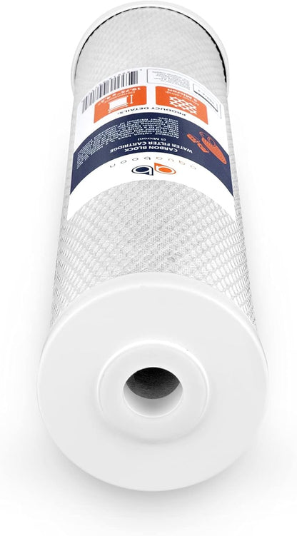 Aquaboon Carbon Water Filter Replacement - 5 Micron 20 x 4.5 inch - Whole House CTO Carbon Block Water Filter Cartridge Compatible with FC25B, EPM-20BB, CB-BB-20, 155783-43, 4 Pack