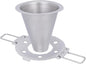 iBasingo Titanium Coffee Filter Pour Over Coffee Dripper with Foldable Holder Metal Cone Filter Paperless Reusable Portable for Home, Work, Outdoor Travel, Camping Ti6004P