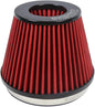 KYOSTAR Universal 6" (152mm) High-Flow Air Filter, Reusable Cone Cold Air Intake, High Performance, Washable, Clamp-On Car High Flow Air Kit, Flange Diameter: 6 Inch, Filter Height: 6.2 Inch, Red