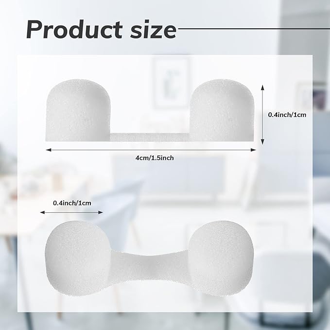 Tondiamo 100 Pieces Nose Plug Filter Disposable Nose Filter Sponge for Women Men Sunless Spray Tanning Outdoor Dust Construction Areas(White)