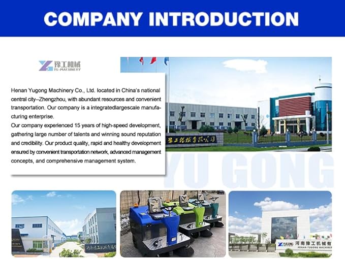 Electric Road Sweeper, Industrial Plant Sweeper, Heavy-Duty Floor Cleaner - Reinforced Main Brush for Manufacturing and Warehouse Environments