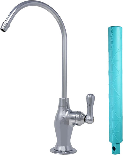Metpure Non-airgap NSF Certified RO Faucet Reverse Osmosis Drinking Water Filtration System Water Dispenser Spout (Chrome). Vase Style with Faucet Wrench.