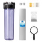Airthereal Whole House Water Filter Housing, 20" x 4.5" Sediment Carbon Cartridge Universal Housing, Pre-Filtration System for Well and City Water, 3/4" NPT Port Clear Housing Include 1-Pack PP Filter