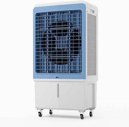 VEVOR Evaporative Air Cooler, 4129 CFM with 12.7 Gallon Water Tank Swamp Cooler, Portable Cooling Fan with Remote Control, 12H Timer, 4 Ice Boxes, Quiet Operation, 3 Wind Speeds for Outdoor Indoor Use