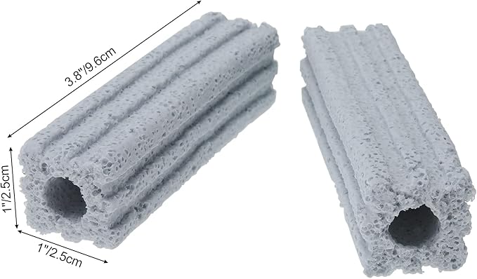 RealPlus Ceramic Bio Filter Media for Aquarium Sump Canister Pond Fish Tank, Vast Surface Area (3.8" Length / 72pcs)