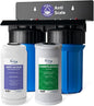 iSpring WGB21B-DS 2-Stage Whole House Water Filtration System, with 10" x 4.5" Sediment CTO(Chlorine, Taste, and Odor) Filter, Anti-Scale polyfilter, 1" Inlet/Outlet